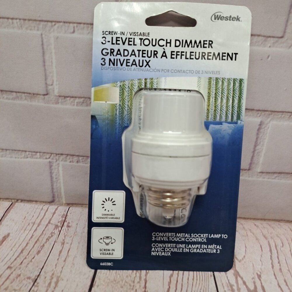 Westek 3-Level Touch 150W Indoor Universal Dimmer for Incandescent Bulbs